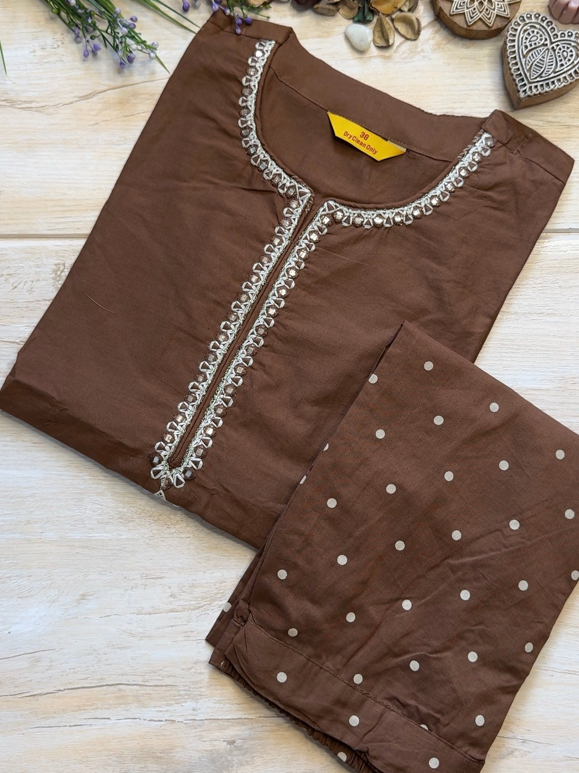 Beige Brownie Suit Set