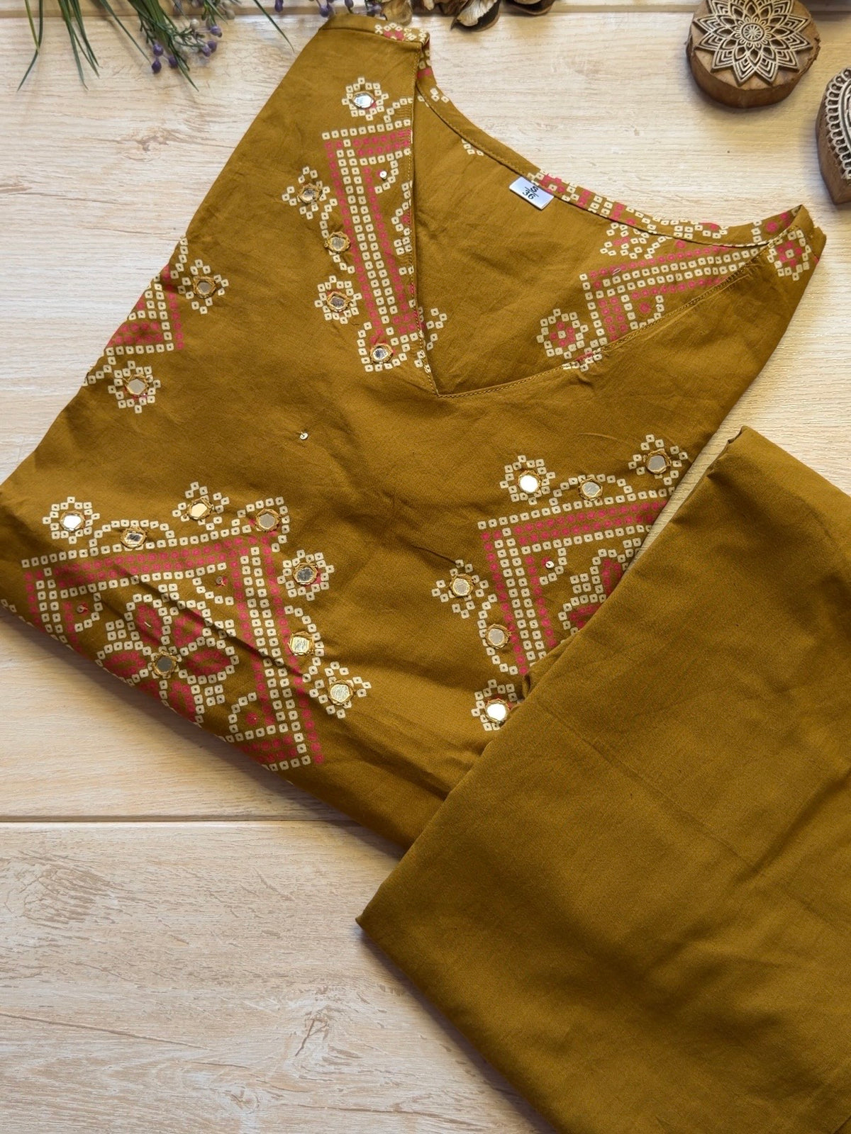 Burnt Mustard Suit Set