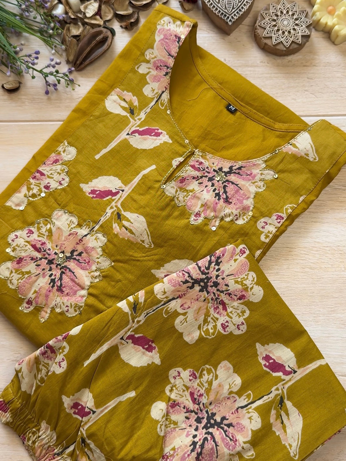 Lush Mustard Suit Set