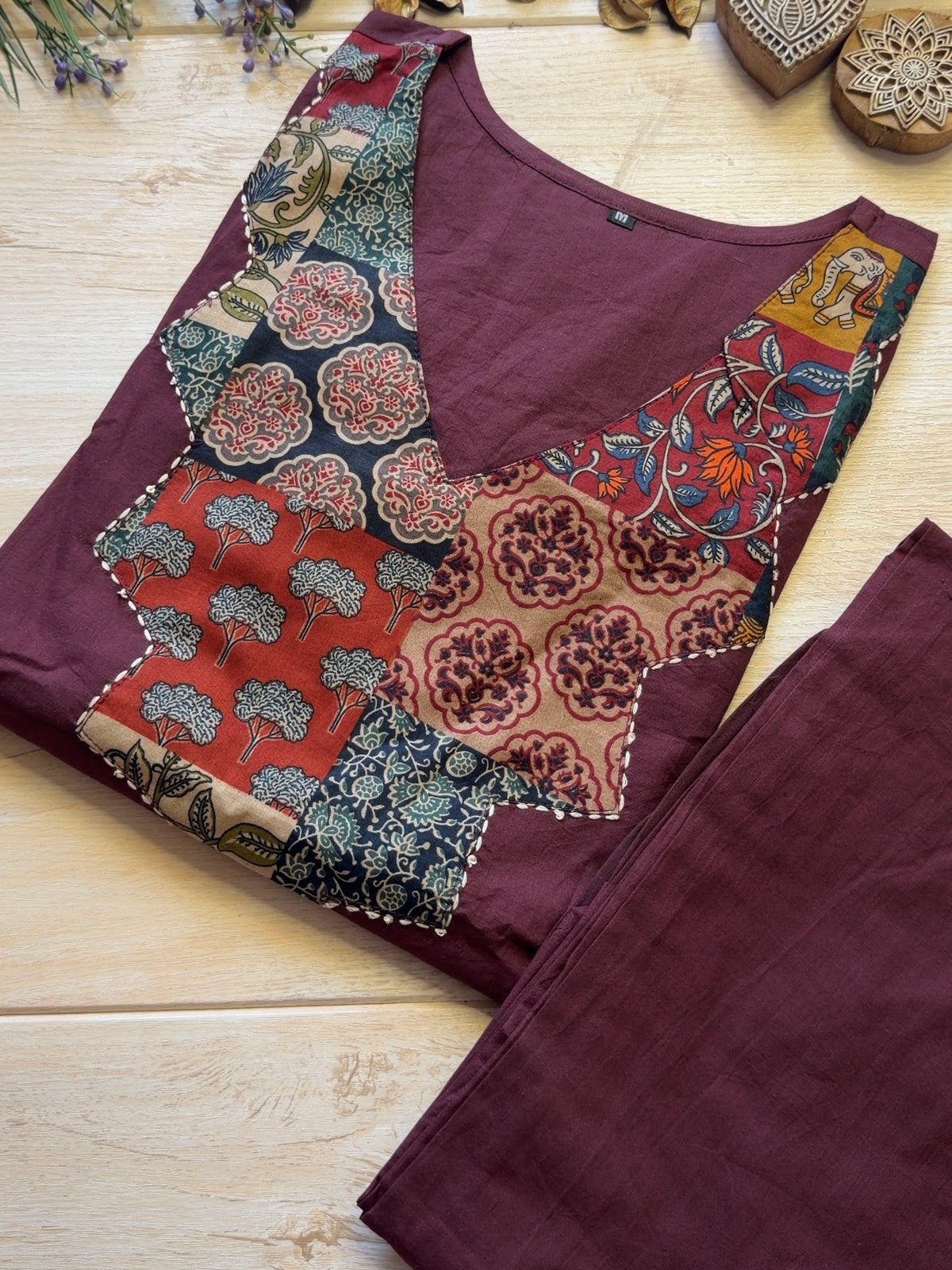 Mahogany Ajrakh Suit Set