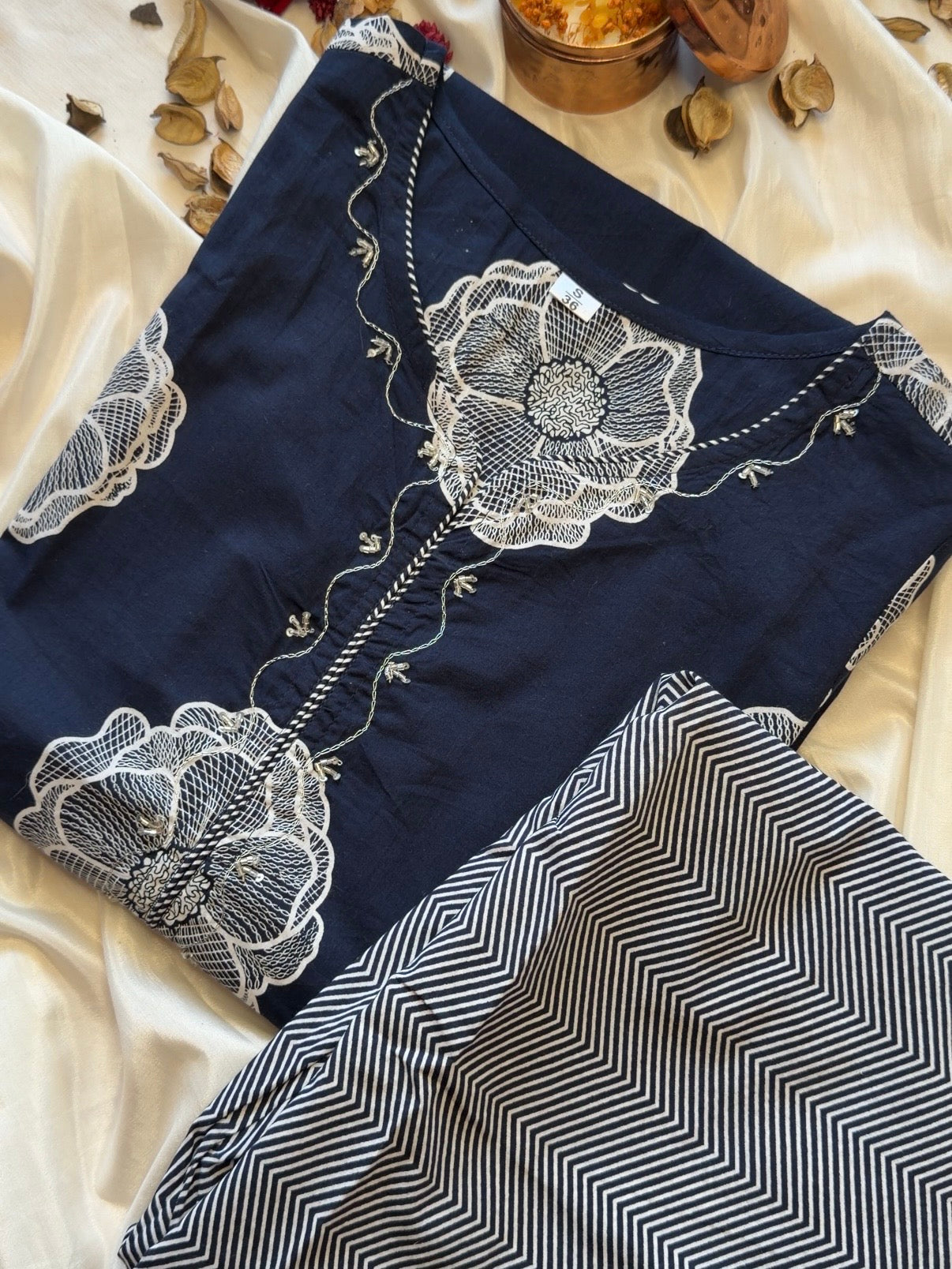 Indigo Blossom Suit Set