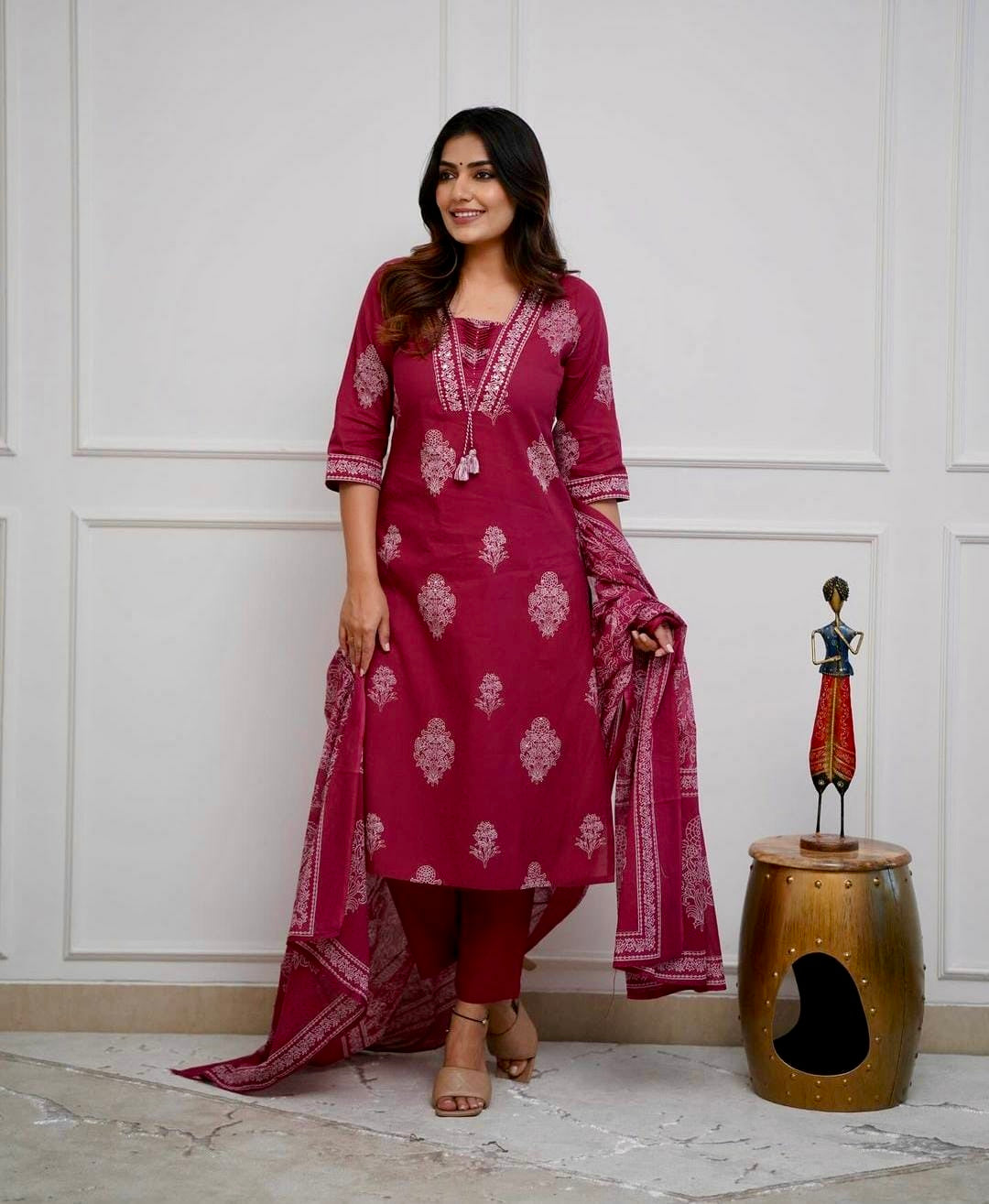 Bouquet Beetroot Suit Set