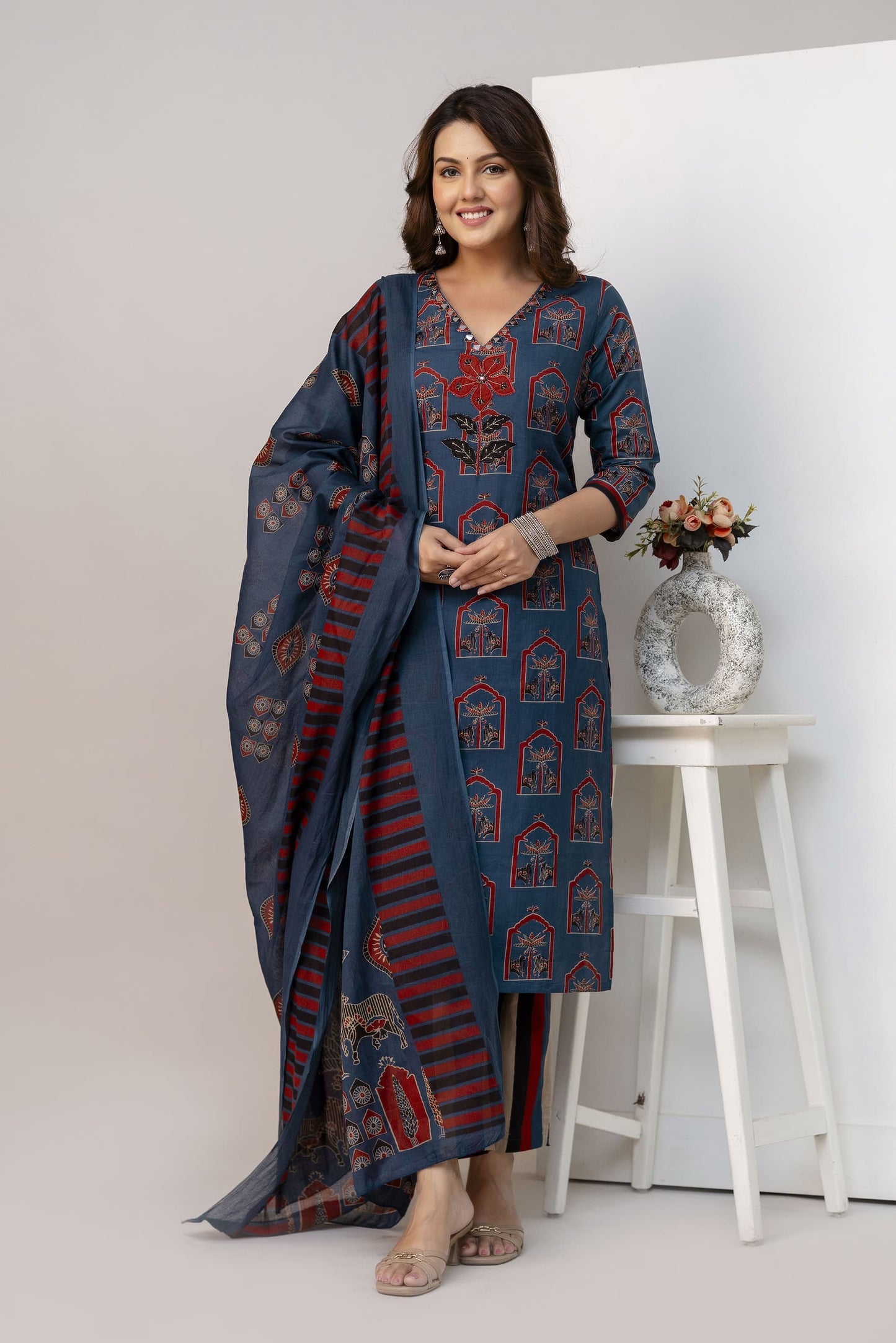 Neel Pichwai Suit Set