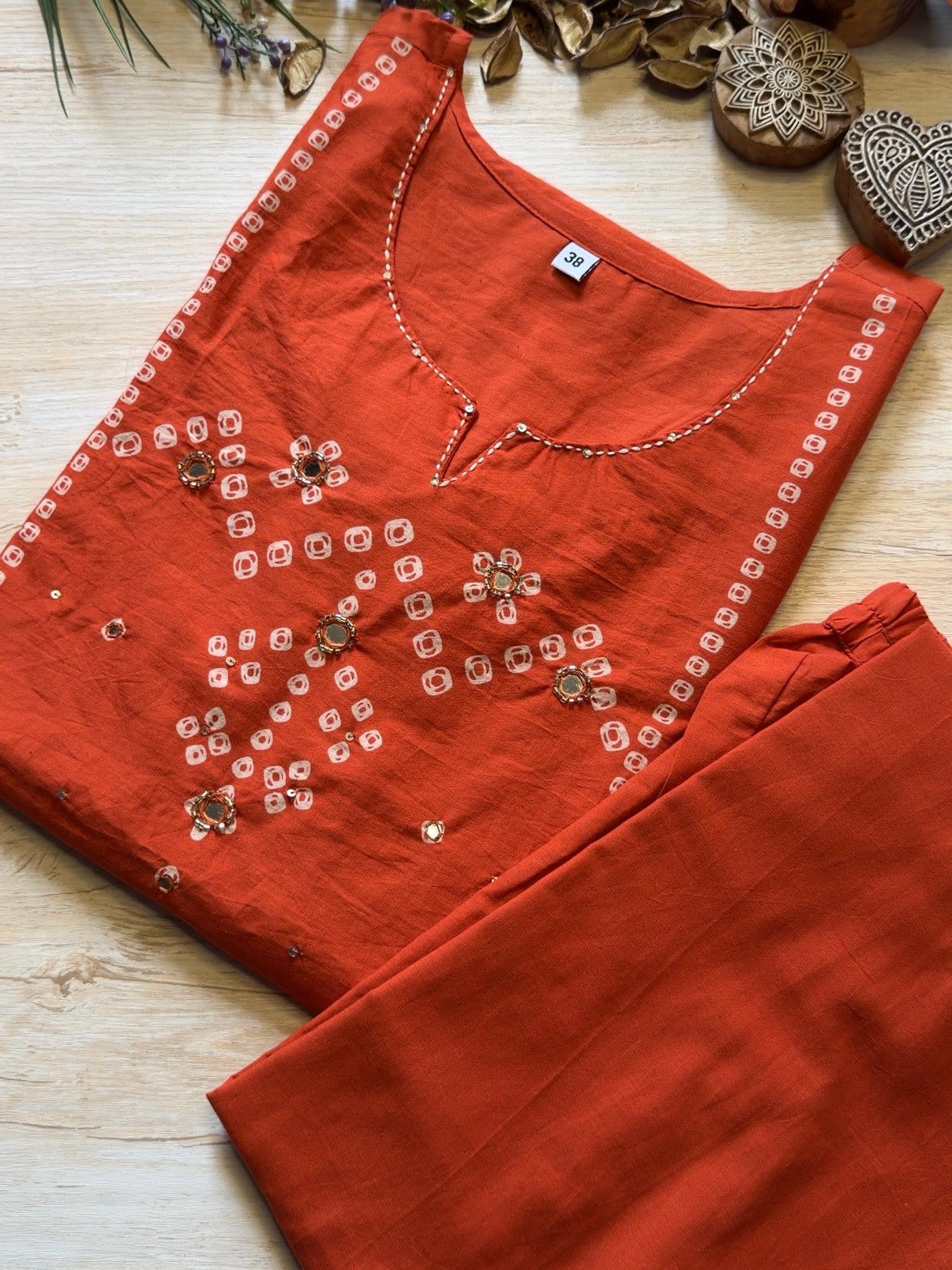 Sugandha Orange Suit Set