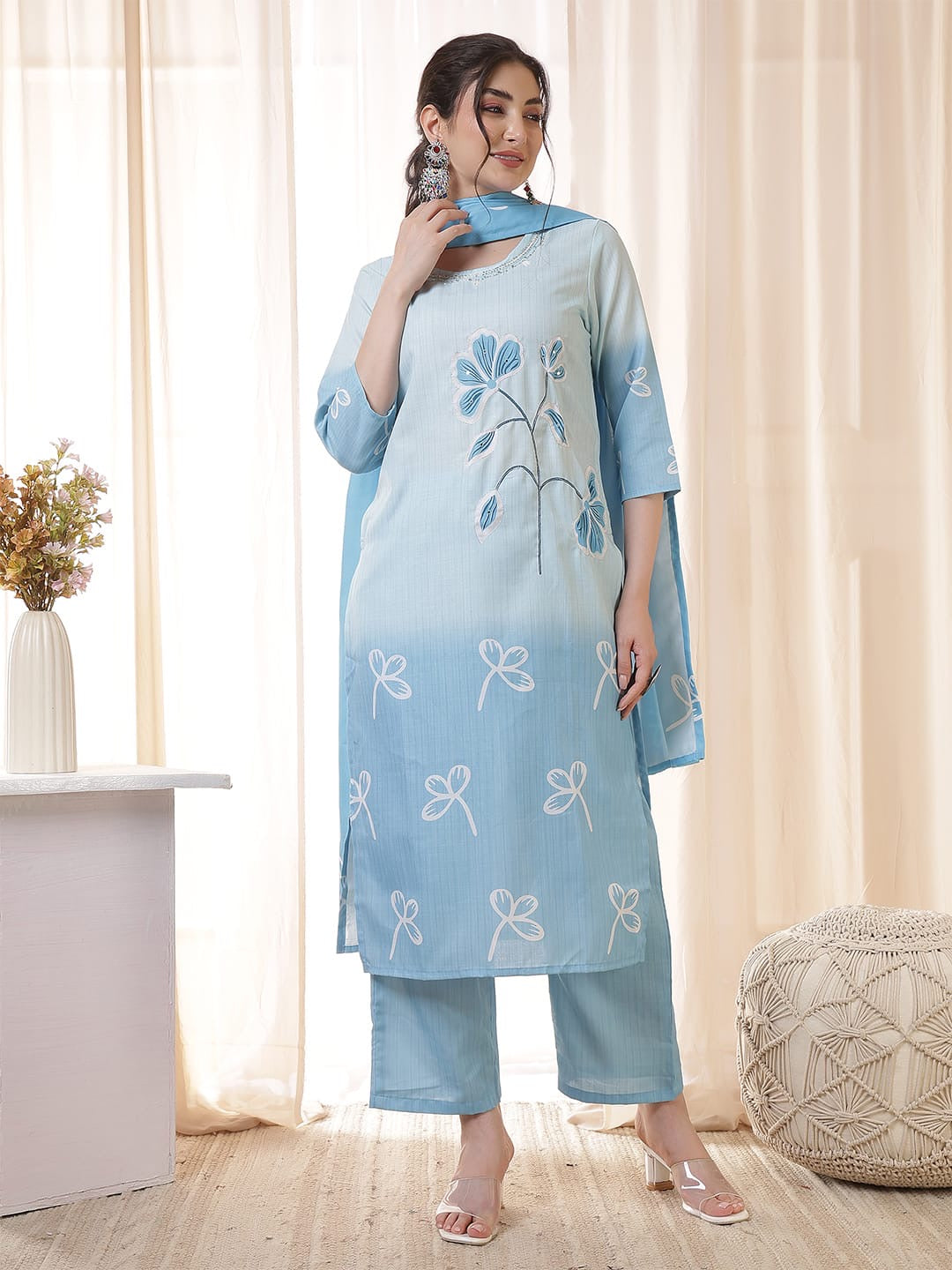 Ice Blue Suit Set