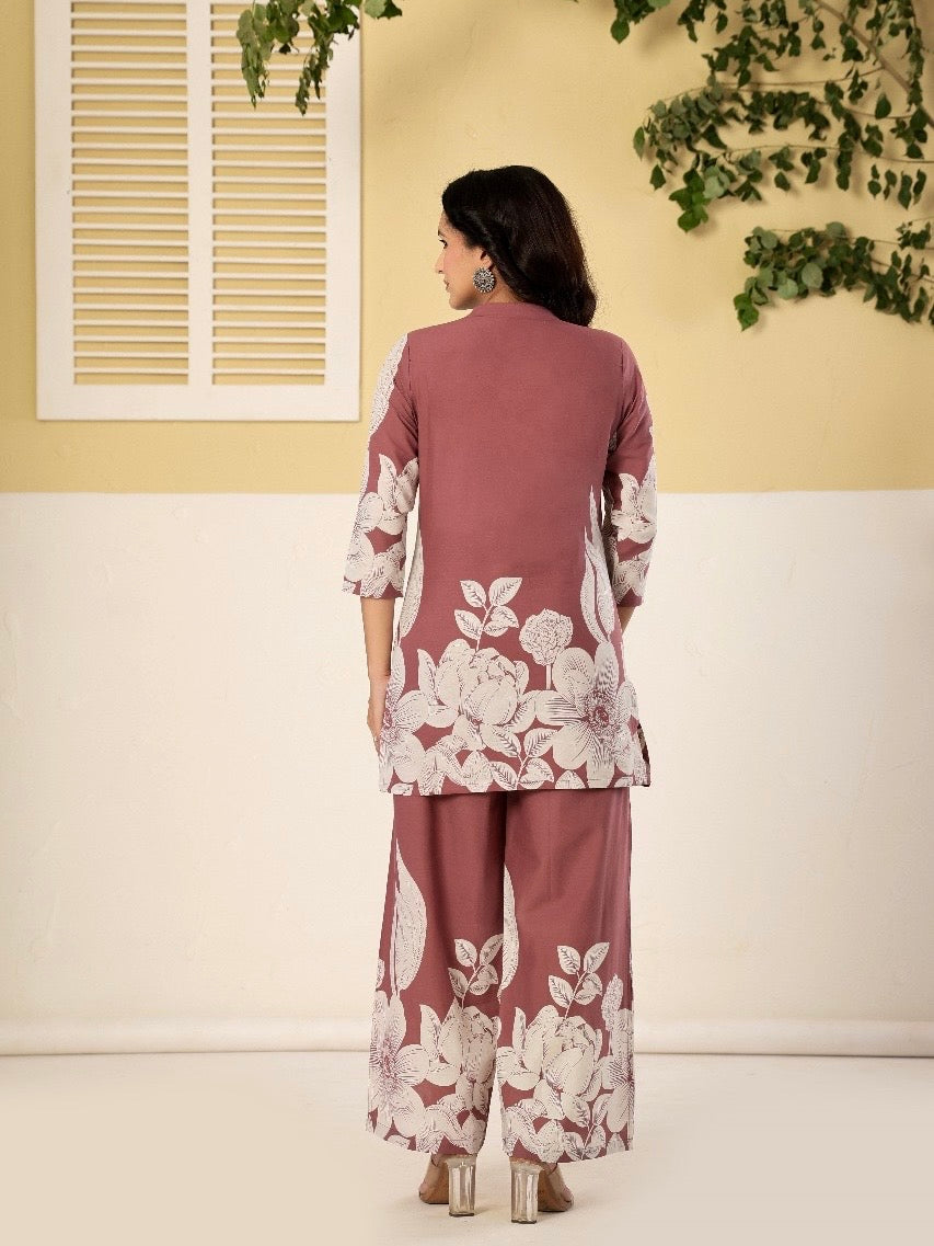 Mauve Flora Co-Ord Set