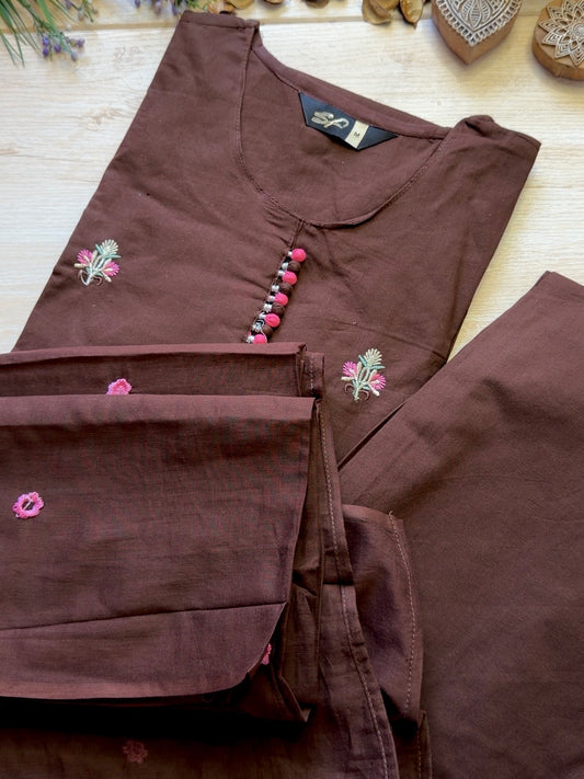 Crisp Brown Suit Set
