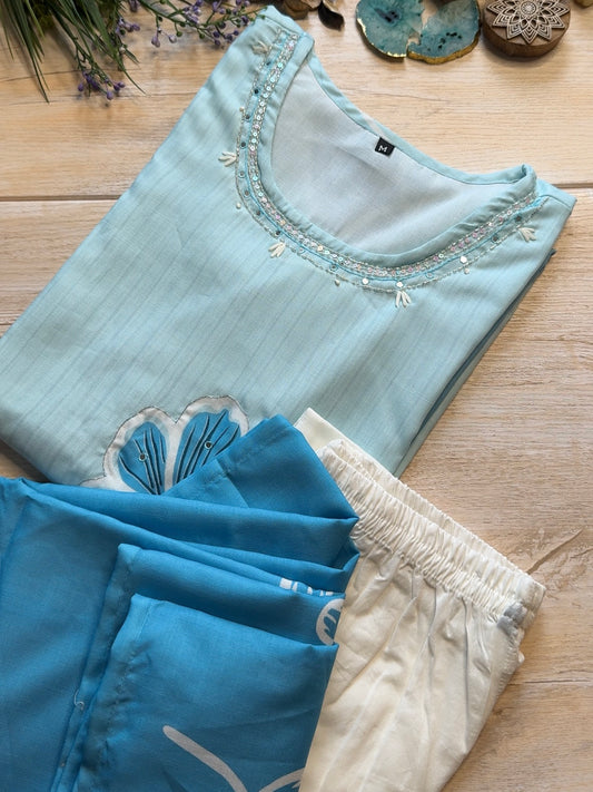Ice Blue Suit Set