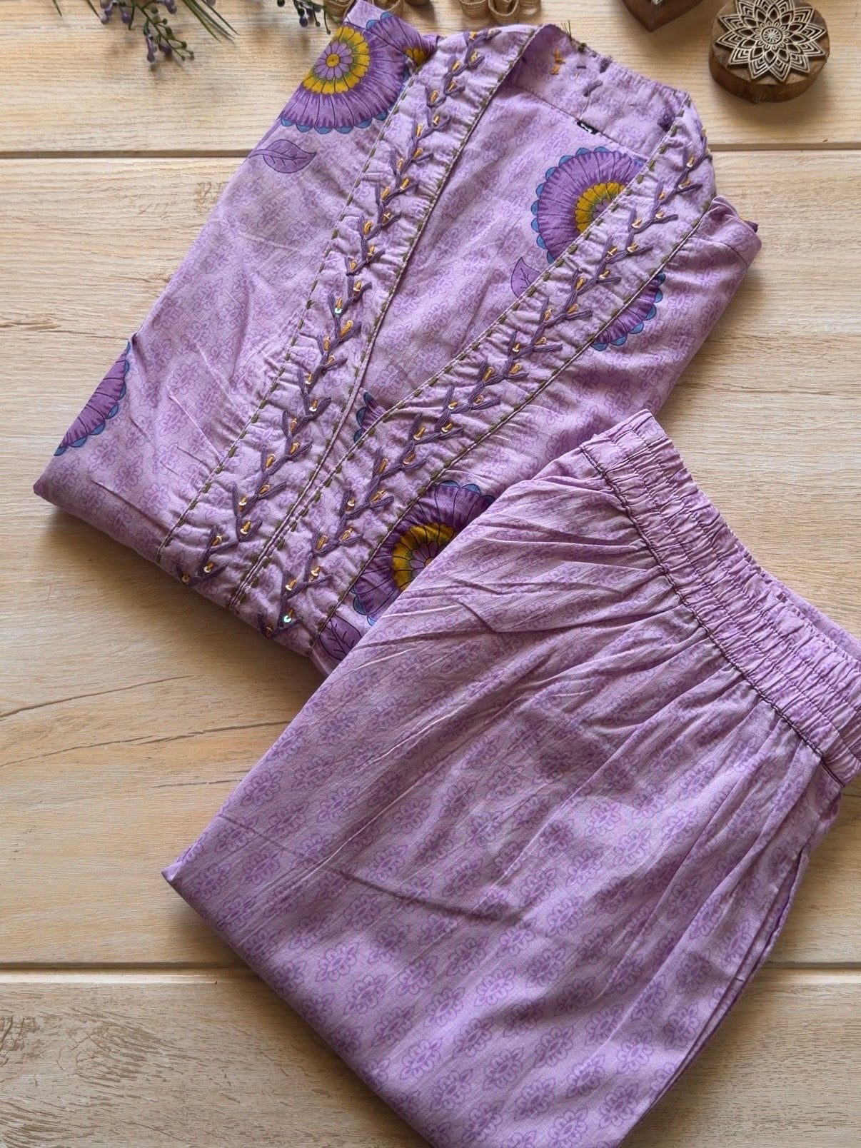 Lavender Sunflower Suit set