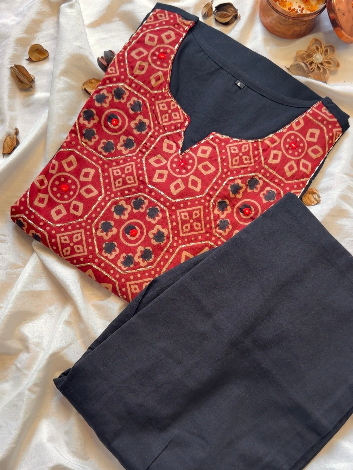 Kala Ajrakh Suit Set