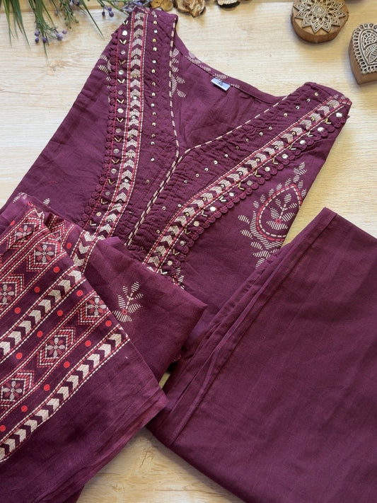 Raas Violet Suit Set