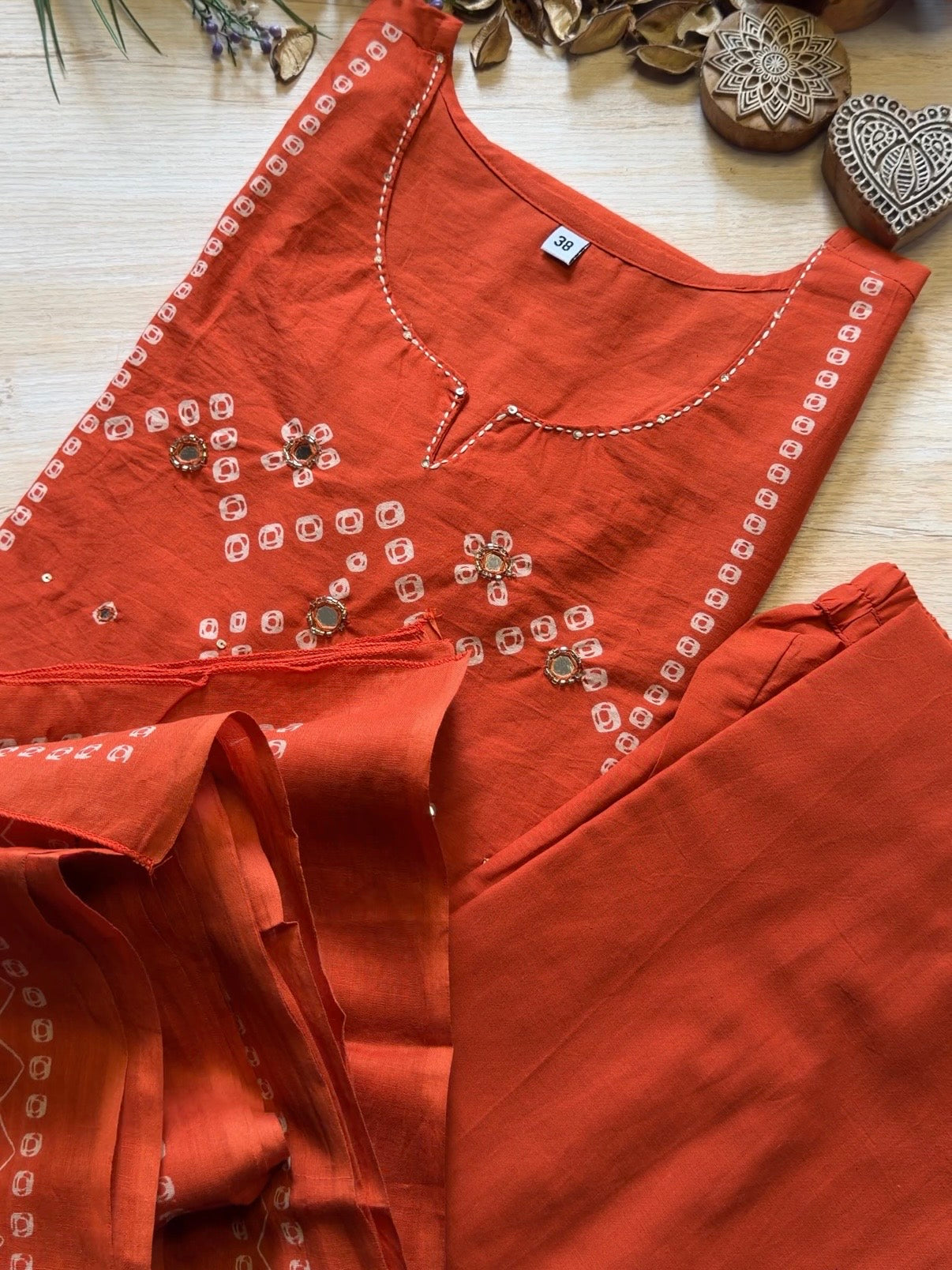 Sugandha Orange Suit Set