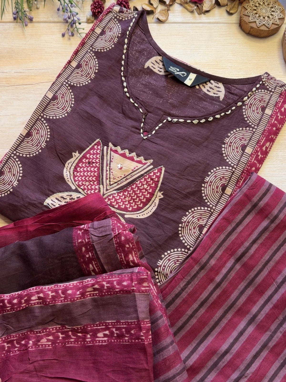 Vaani Cocoa Suit Set