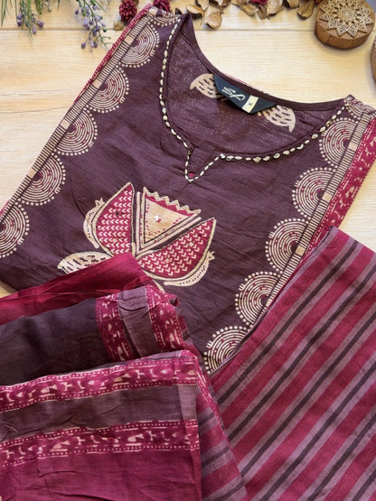 Vaani Cocoa Suit Set