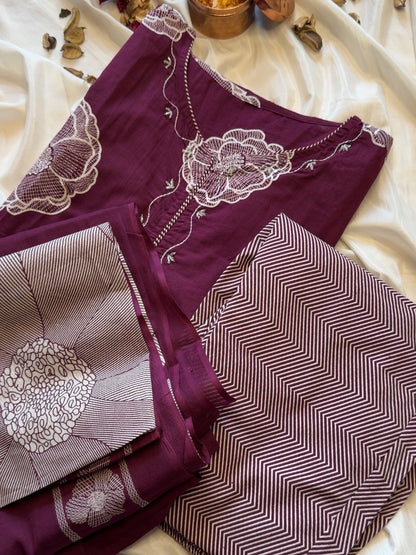 Purple Blossom Suit Set