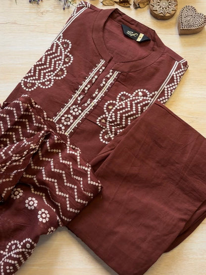 Rangriti Brown Suit Set