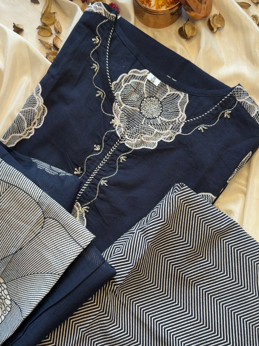 Indigo Blossom Suit Set