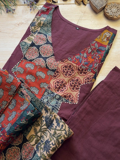 Mahogany Ajrakh Suit Set