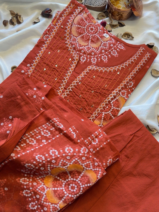 Orange Sitara Suit Set