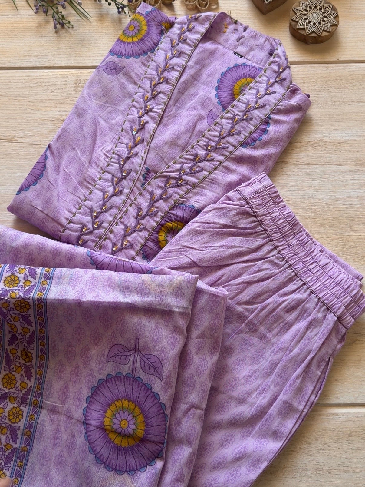 Lavender Sunflower Suit set