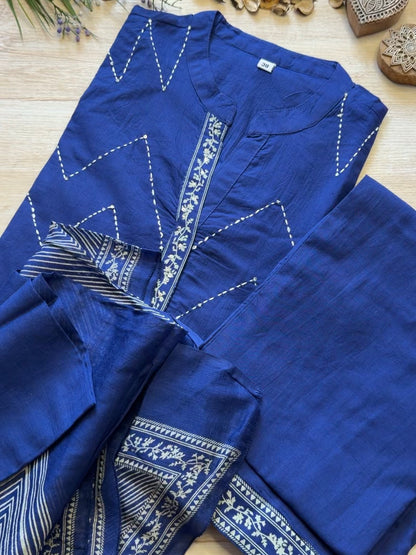 Aabha Royal Blue Suit Set