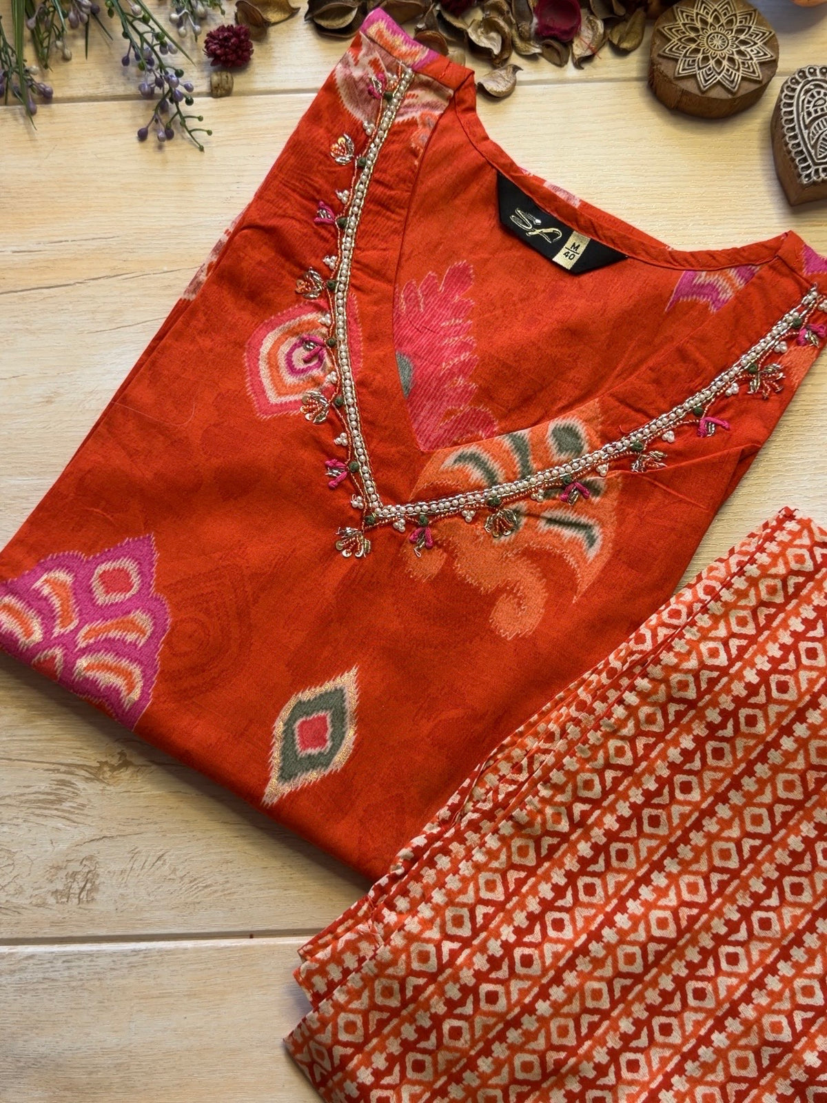 Ikkat Kesari Suit Set