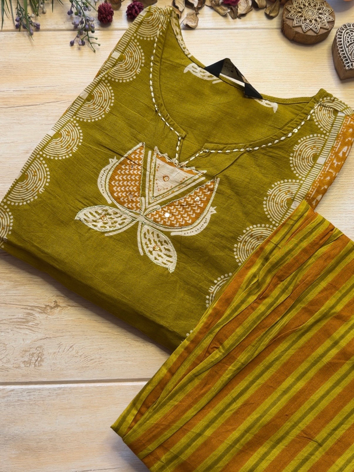 Vaani Green Suit Set