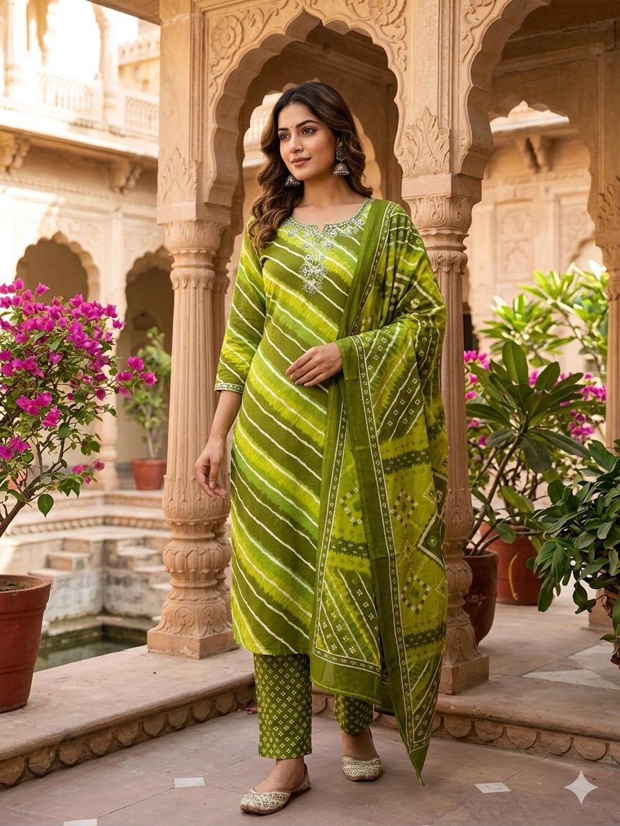 Harit Leher Suit Set