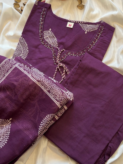Meher Purple Suit Set