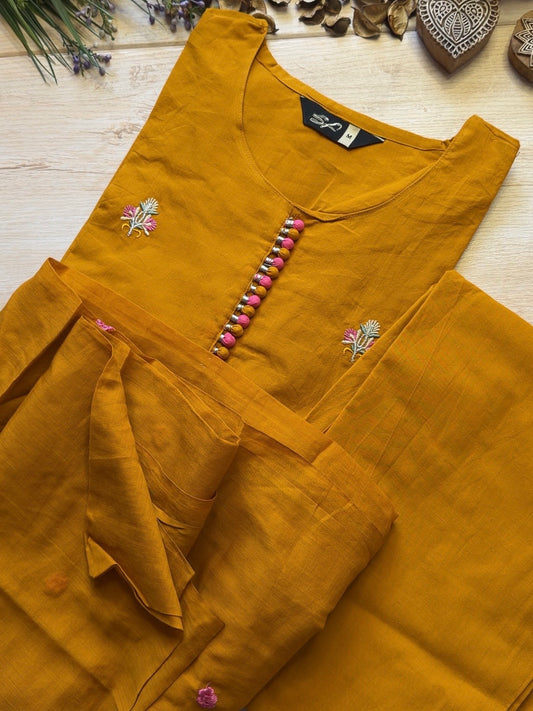 Crisp Mustard Suit Set