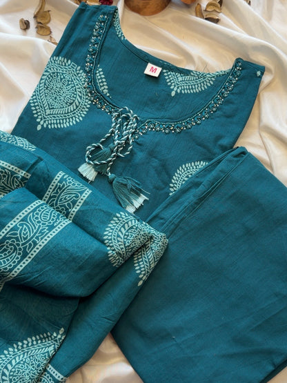 Meher Teal Suit Set