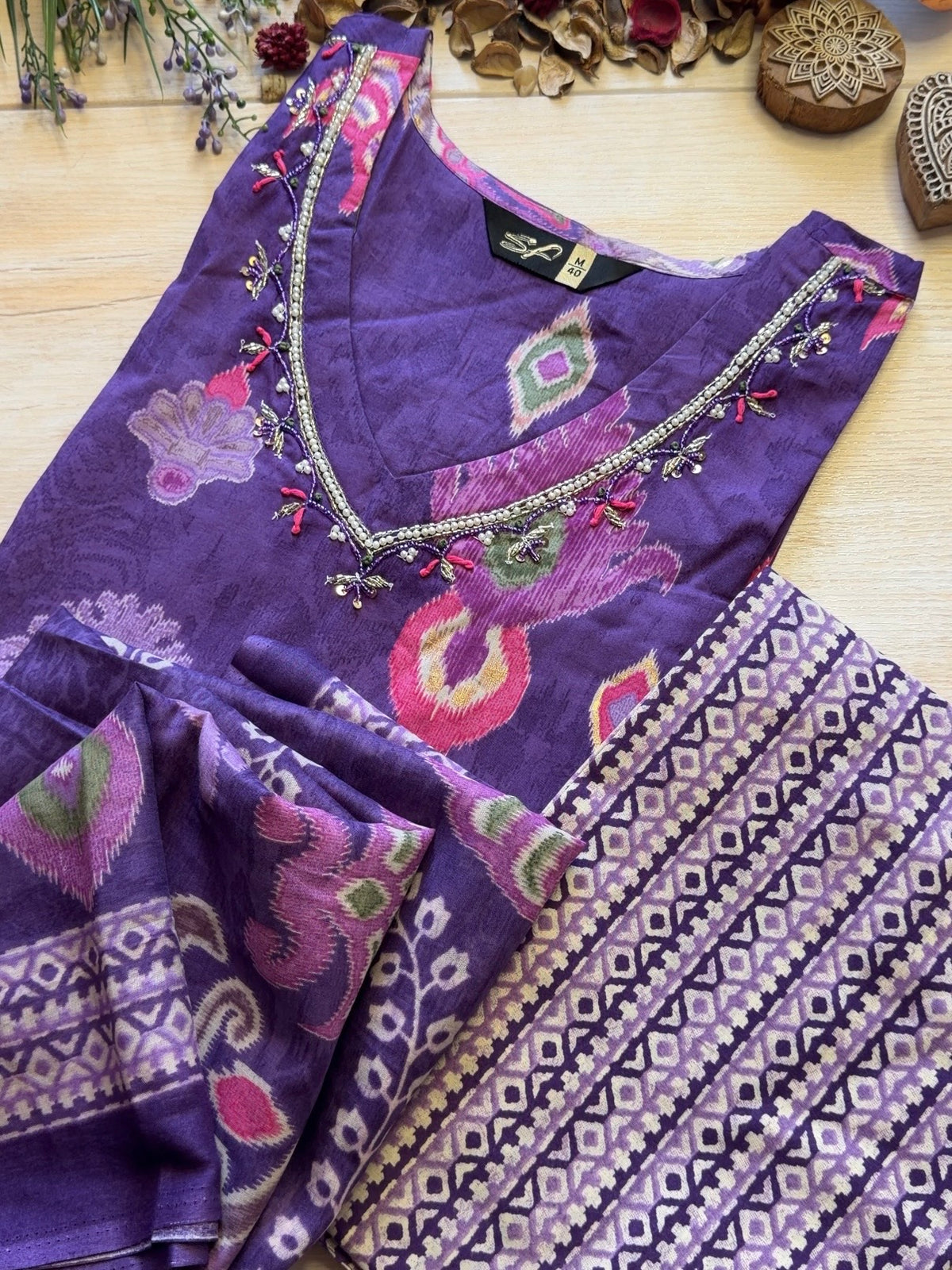 Ikkat Jamuni Suit Set