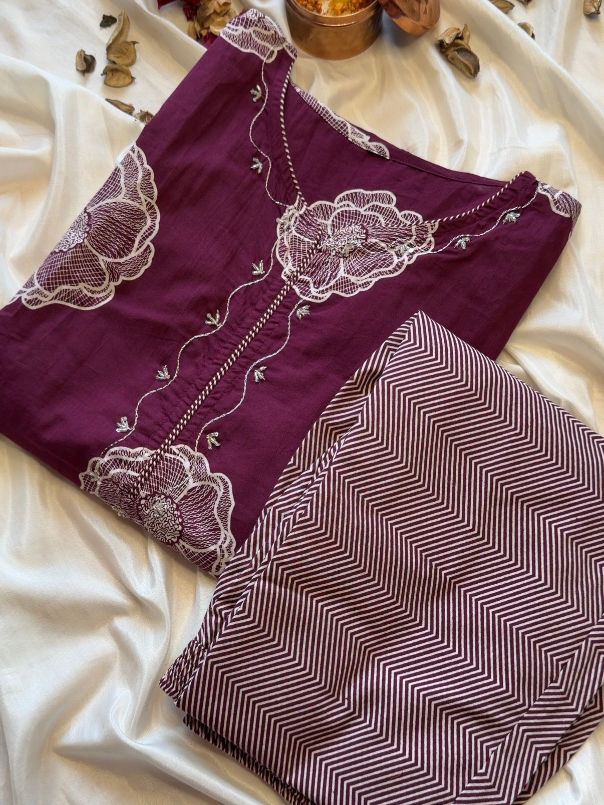 Purple Blossom Suit Set