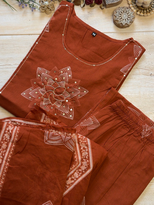 Crisp Orange Suit Set