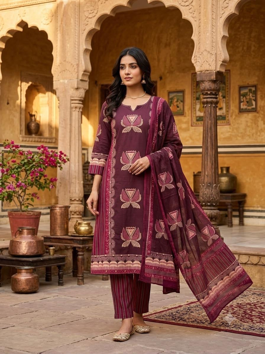 Vaani Cocoa Suit Set