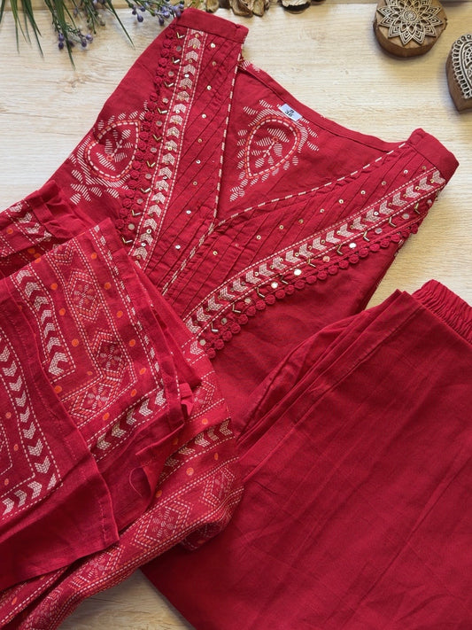 Raas Red Suit Set
