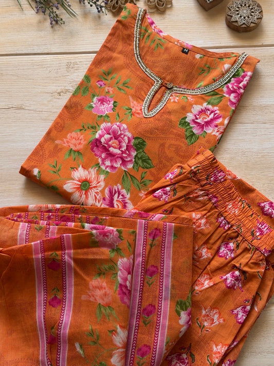 Narangi Phool Suit Set