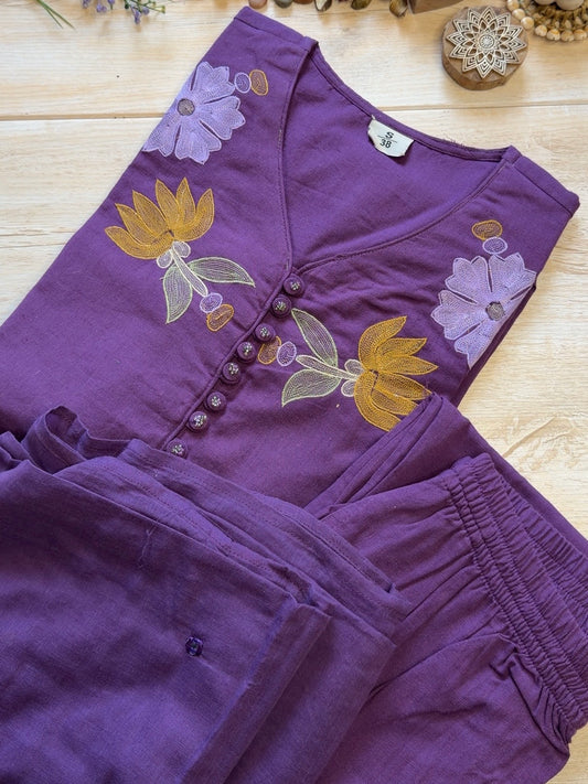 Daisy Purple Suit Set