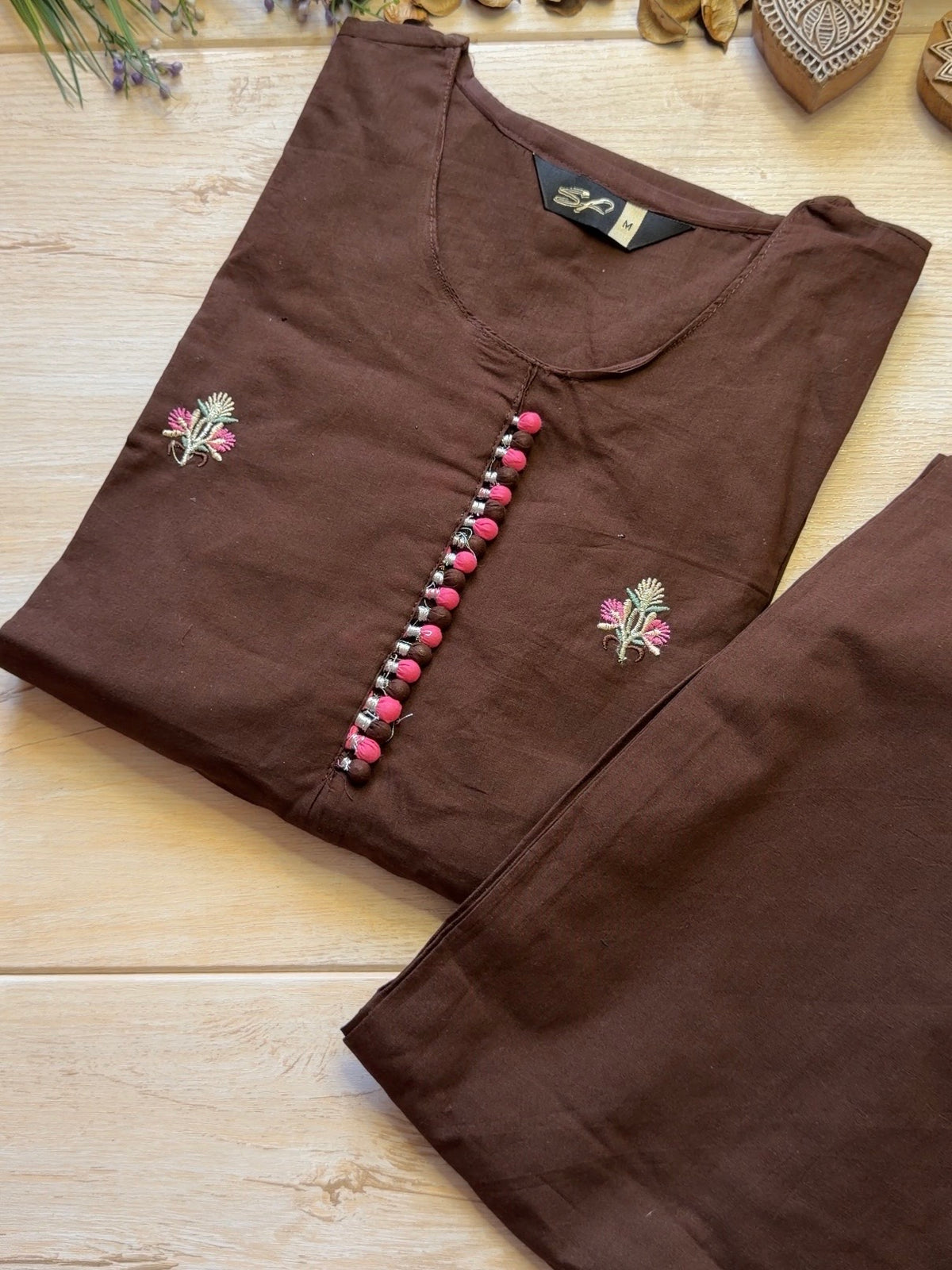 Crisp Brown Suit Set