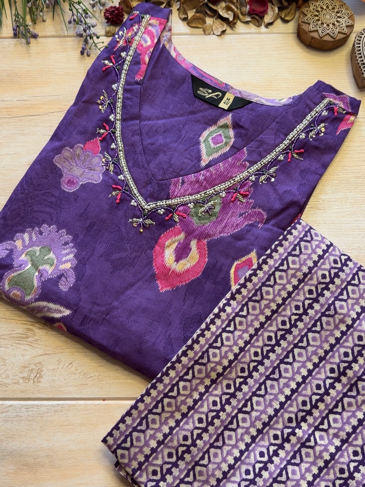 Ikkat Jamuni Suit Set