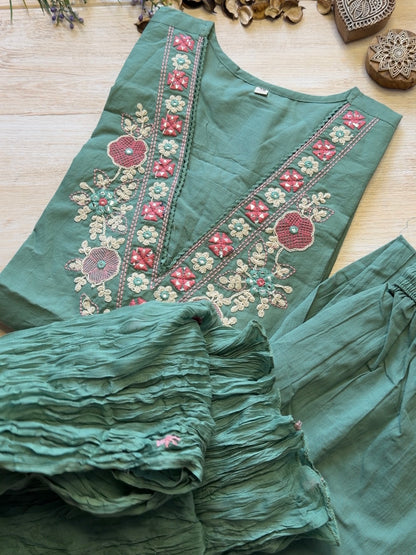 Ishani Sage Green Suit Set